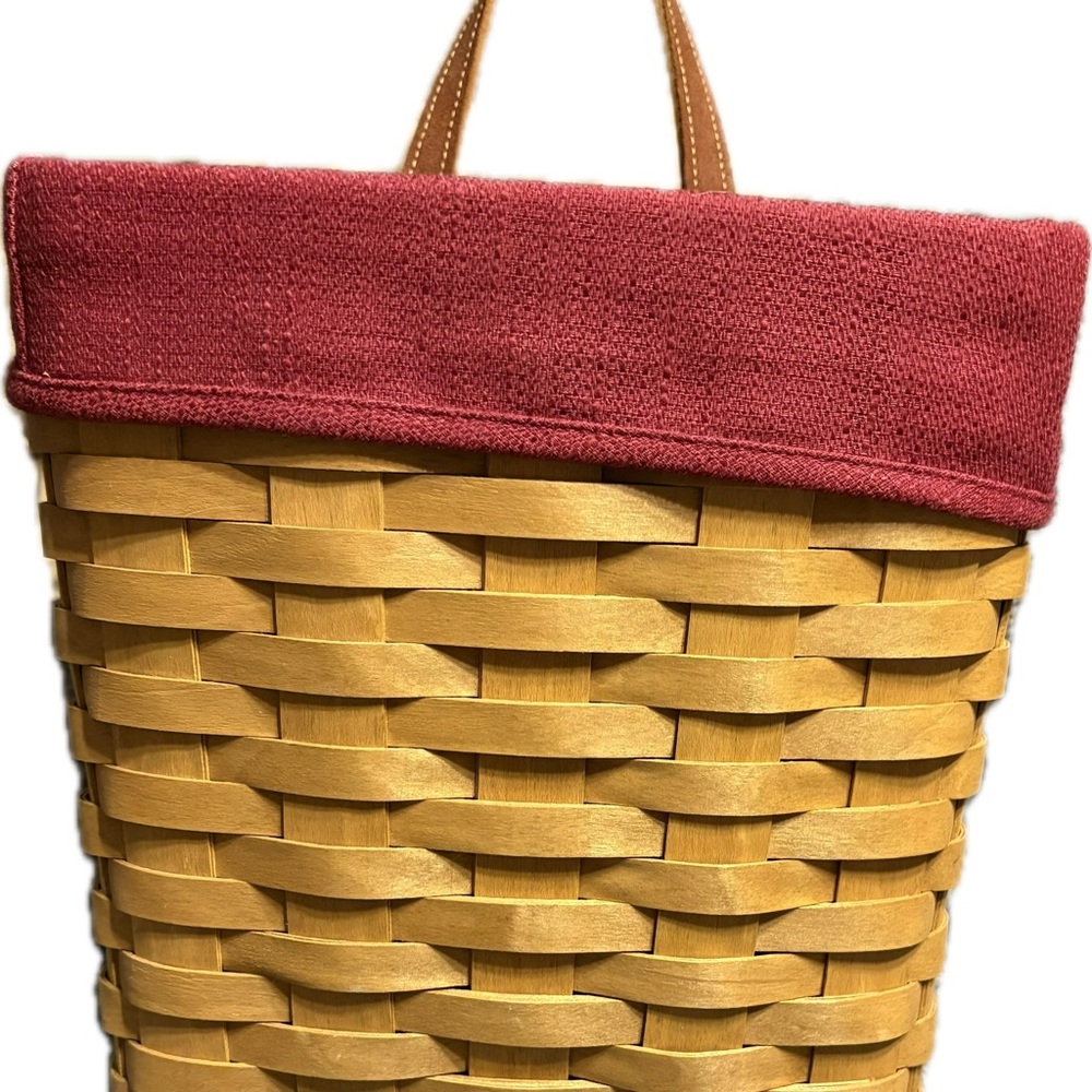 Longaberger Woven Tote with Red Accent